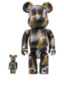 MEDICOM TOY figurines BE@RBRICK Johannes Vermeer Girl 100% + 400% - Noir