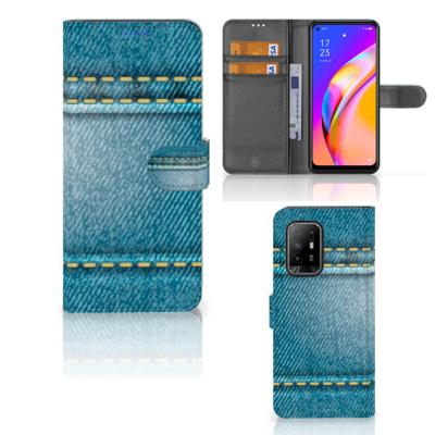 OPPO Reno5 Z | A94 5G | Wallet Case | met Pasjes | Jeans