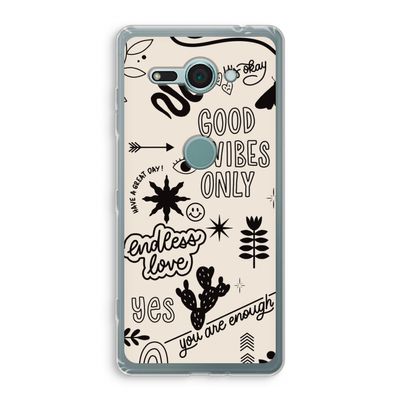 Good vibes: Sony Xperia XZ2 Compact Transparant Hoesje