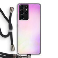 Flow mist pastel: Samsung Galaxy S21 Ultra Transparant Hoesje met koord