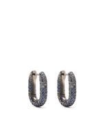 Selim Mouzannar boucles d'oreilles Link serties de saphirs - Argent