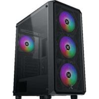 PC-behuizing (zonder voeding) - XIGMATEK - DUO X - Mid-tower - E-ATX-vormfactor - Inclusief 4x 120mm RGB-ventilators - Zwart