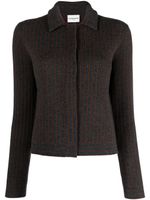 Claudie Pierlot two-tone striped knitted cardigan - Gris