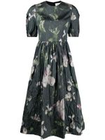 ERDEM robe mi-longue à fleurs - Vert