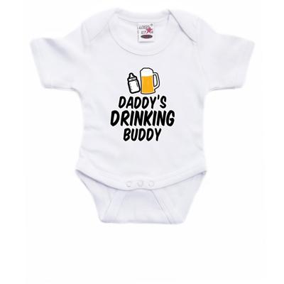 Daddys drinking buddy - geboorte cadeau - kraamcadeau - rompertje - wit - voor babys