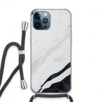 Elegante marmer: iPhone 13 Pro Max Transparant Hoesje met koord