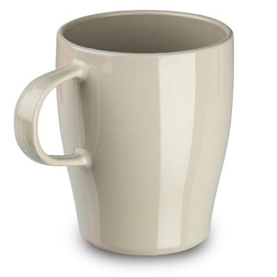 Plasticforte Bekers - 1x stuks - kunststof - beige - 300 ml - onbreekbare mokken - camping - kind