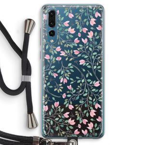 Sierlijke bloemen: Huawei P20 Pro Transparant Hoesje met koord