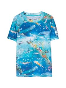 Molo t-shirt Neptune à imprimé océan - Bleu