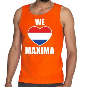 Oranje We Love Maxima tanktop / mouwloos shirt voor heren