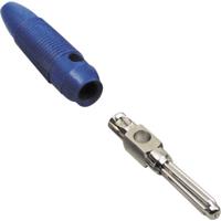 TRU COMPONENTS Pluimstekker Stekker, recht Stift-Ø: 4 mm Blauw 100 stuk(s)