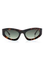 GIGI STUDIOS Aurora oval-frame sunglasses - Marron