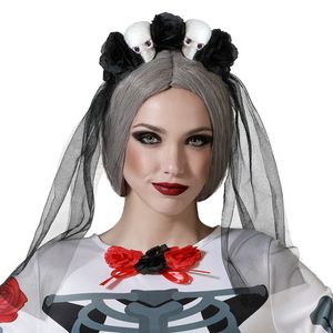 Halloween/horror verkleed diadeem/tiara/bloemenkrans - zombie/heks/day of the dead - dames/meisjes   -