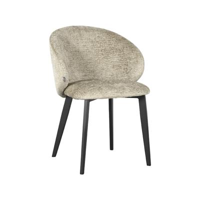 LABEL51 Eetkamerstoel Logan - Beige - Elegance - Black Frame