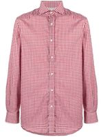 Brunello Cucinelli chemise boutonnée à carreaux vichy - Rouge