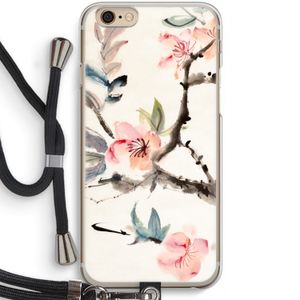 Japanse bloemen: iPhone 6 / 6S Transparant Hoesje met koord