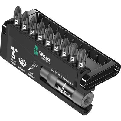Wera 8755-9 IDC Impaktor 05057684001 Bitset 10-delig Kruiskop Pozidriv Impactor technologie