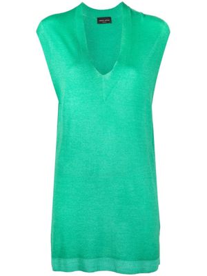 Roberto Collina pull à design sans manches - Vert