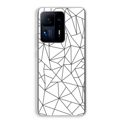 Geometrische lijnen zwart: Xiaomi Mi Mix 4 Transparant Hoesje