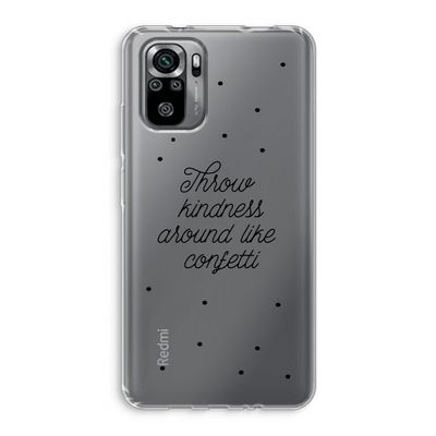 Confetti: Xiaomi Redmi Note 10S Transparant Hoesje