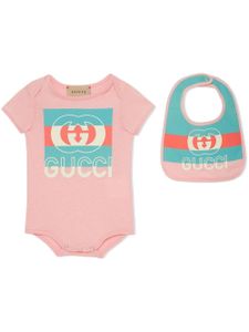 Gucci Kids lot de 3 pièces à logo GG - Rose