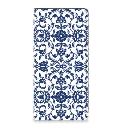 OPPO A54 5G | A74 5G | A93 5G Smart Cover Flower Blue OPPO A54 5G | A74 5G | A93 5G Smart Cover Flower Blue