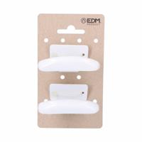 Deurhanger EDM 85574 Wit Staal Kleding 2 Stuks