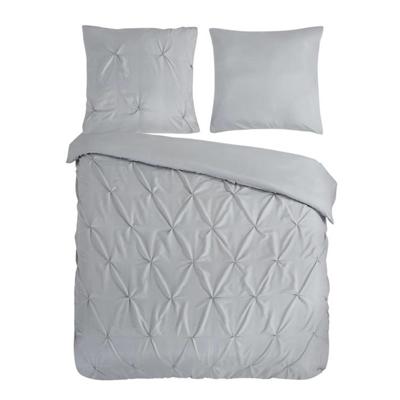 Dekbedovertrek Chesterfield - Eenpersoons (140x200 cm) - Grijs/ Zilver Microvezel - Dessin: Luxe - Pure - Dekbed-Discounter.nl