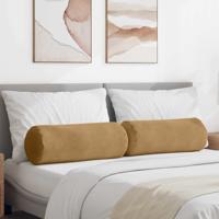 Bolster Kussens 2 pcs Bruin 25 x 70 cm Katoen Stof