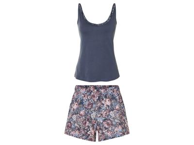 esmara Korte dames pyjama (Blauw, XS (32/34))