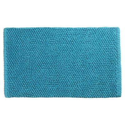 Differnz Popcorn badmat 100% katoen - geschikt voor vloerverwarming - 50 x 80 cm - petrol