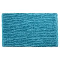 Differnz Popcorn badmat 100% katoen - geschikt voor vloerverwarming - 50 x 80 cm - petrol
