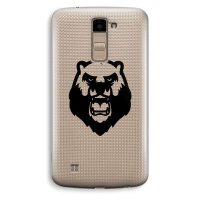 Angry Bear (black): LG K10 (2016) Transparant Hoesje
