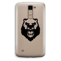 Angry Bear (black): LG K10 (2016) Transparant Hoesje