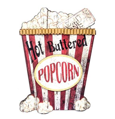 Hot Buttered Popcorn MDF Wand Bord