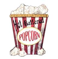 Hot Buttered Popcorn MDF Wand Bord