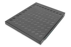 Digitus DN-19 TRAY-2-800SW 19 inch Apparaatbodem voor patchkast 1 HE Uittrekbaar Geschikt voor kastdiepte: 800 mm Zwart