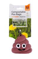 Fofos poepzakhouder drol met 34 poepzakjes