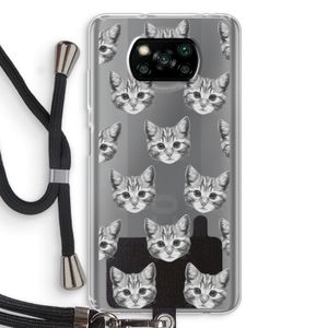 Kitten: Xiaomi Poco X3 NFC Transparant Hoesje met koord