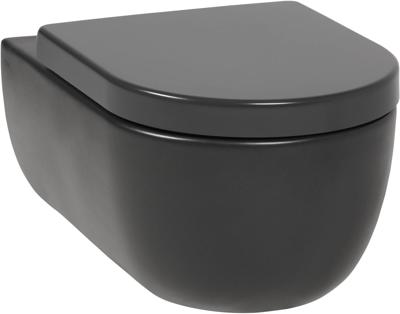 Clou Hammock hangtoilet met quickrelease en softclose toiletbril mat zwart