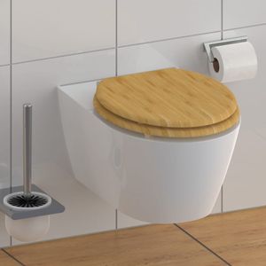 SCHÜTTE toiletbril met soft-close natural bamboo