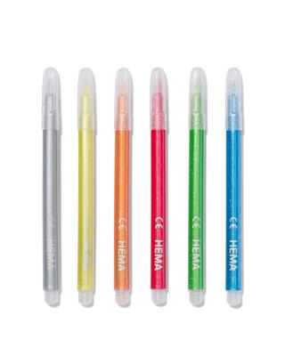 HEMA Glitterstiften - 6 Stuks