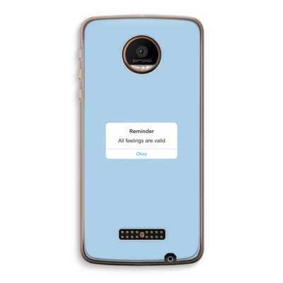 Reminder: Motorola Moto Z Force Transparant Hoesje