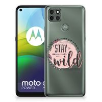 Motorola Moto G9 Power Telefoonhoesje met Naam Boho Stay Wild - thumbnail