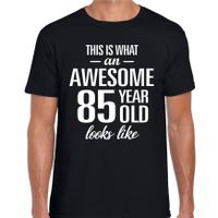 Awesome 85 year / 85 jaar cadeau t-shirt zwart heren