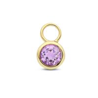 14K Geelgouden Oorringhanger Juni Geboortesteen 8,5x6mm - Per Stuk