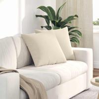 VidaXL Sofa kussens 2 stuks beige 50 x 50 cm stof