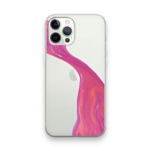 Paarse stroom: iPhone 12 Pro Max Transparant Hoesje
