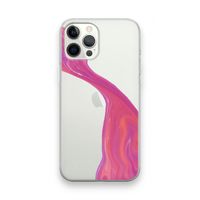 Paarse stroom: iPhone 12 Pro Max Transparant Hoesje