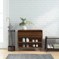VidaXL Schoenenkast 70x36x60 cm bewerkt hout bruin eikenkleur VidaXL Schoenenkast 70x36x60 cm bewerkt hout bruin eikenkleur